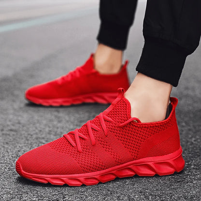 Herenhardloopschoenen met zachte zolen, slijtvaste, ademende sportschoenen van mesh, outdoor-mode, tennis schoenen in grote maten voor heren