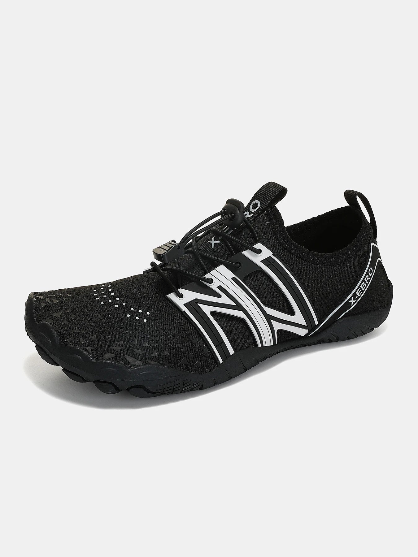 Oiaano Barfußschuhe mit breiter Zehenbox, schwarz, für Damen und Herren, Unisex-Sportsneaker, Aqua-Strandschuhe mit weicher Sohle, leicht und atmungsaktiv