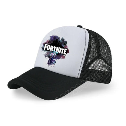 Fortnite Baseball Cap Cartoon Game Printed Hat Kids Summer Breathable Mesh Hat Adjustable Peaked Cap Childrens Birthday Gift