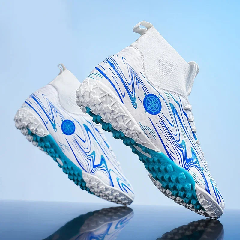 Crampons de Football pour hommes, chaussures d'entraînement sur gazon en salle, antidérapantes, TF/AG, bottes de terrain de Football confortables pour enfants