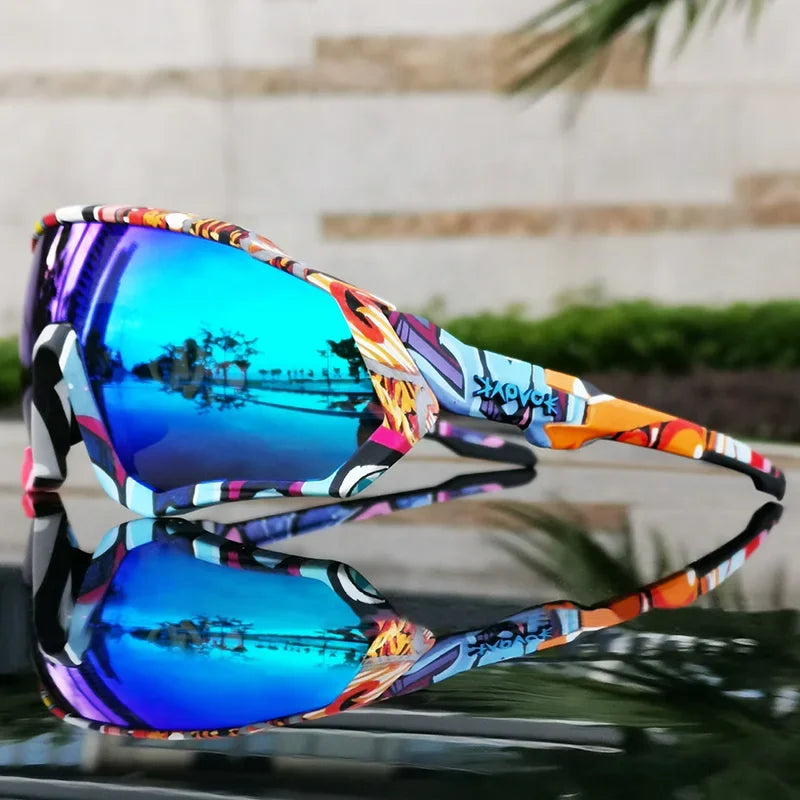Kapvoe Herren-Marken-Angelbrille, Mountainbike- und Radfahrbrille, Damen-Rennradbrille, Fahrradbrille, Radsportbrille, Oculos Ciclismo