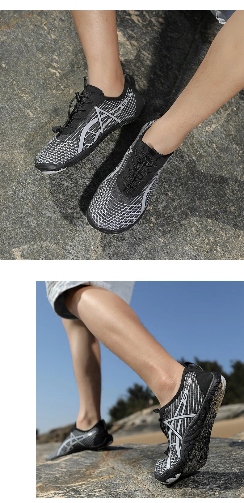 Aqua Shoes Men Water Shoes Barefoot Beach Shoes Unisex  Quick-Dry Outdoor Wadding Shoes Gym Training Footwear Sneakers Size35-46