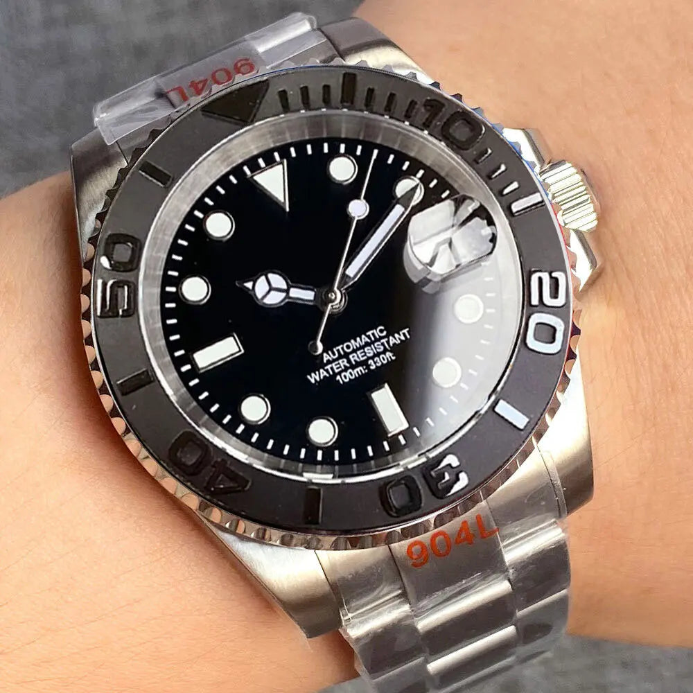 200m Waterproof Miyota8215 Automatic Men's Watch Diver Watches 40mm Mechanical Movement Luminous Jubilee Strap Glide Lock Buckle