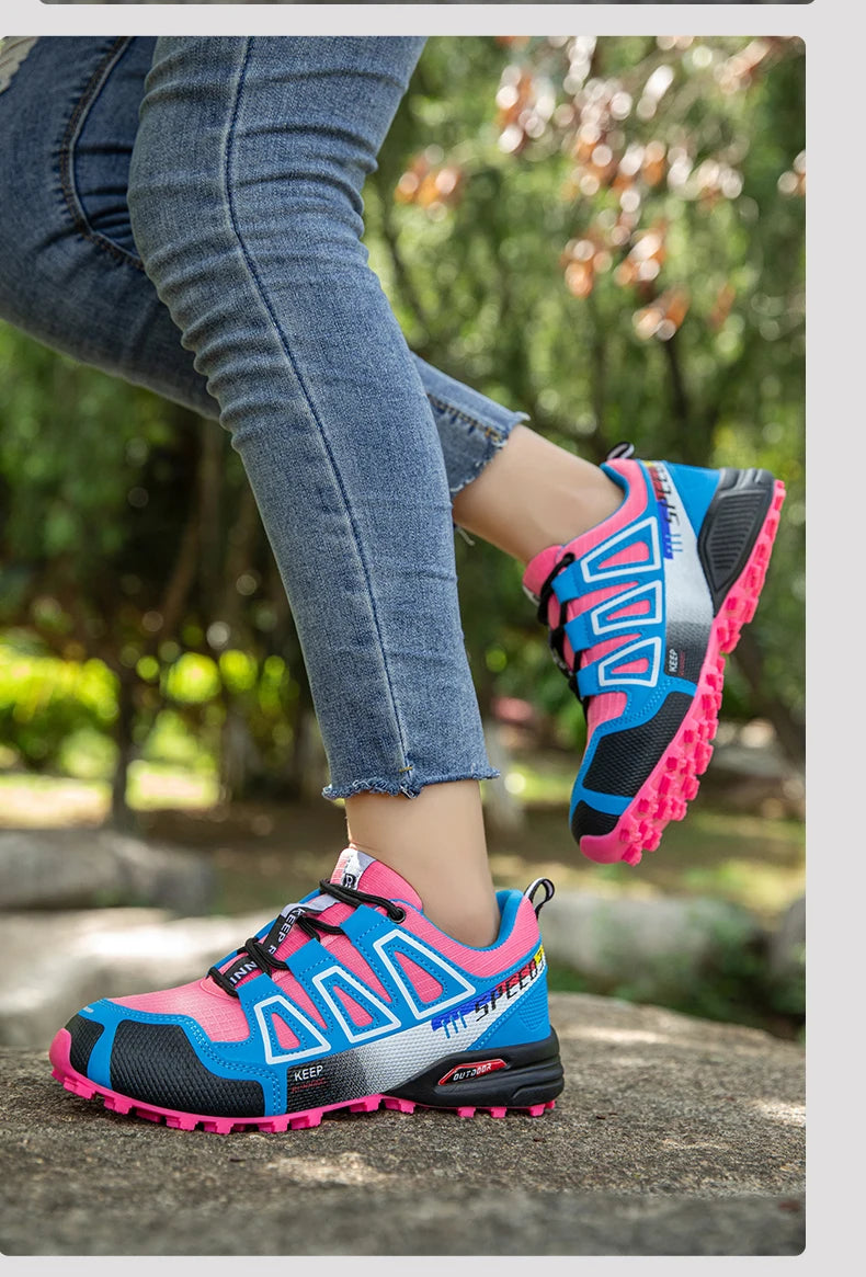 Men's Hiking Shoes Outdoor Sports Lace-Up Hiking Shoes Women's Hiking Sports Non-slip Hunting Tactical Sports Shoes