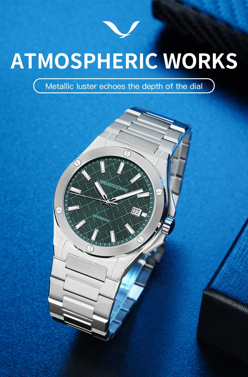 Specht&Sohne 2025 New 38MM Men's Watches Automatic Watch Japan Miyota 8215 Movt Steel Sapphire Crystal Reloj Homb Waterproof