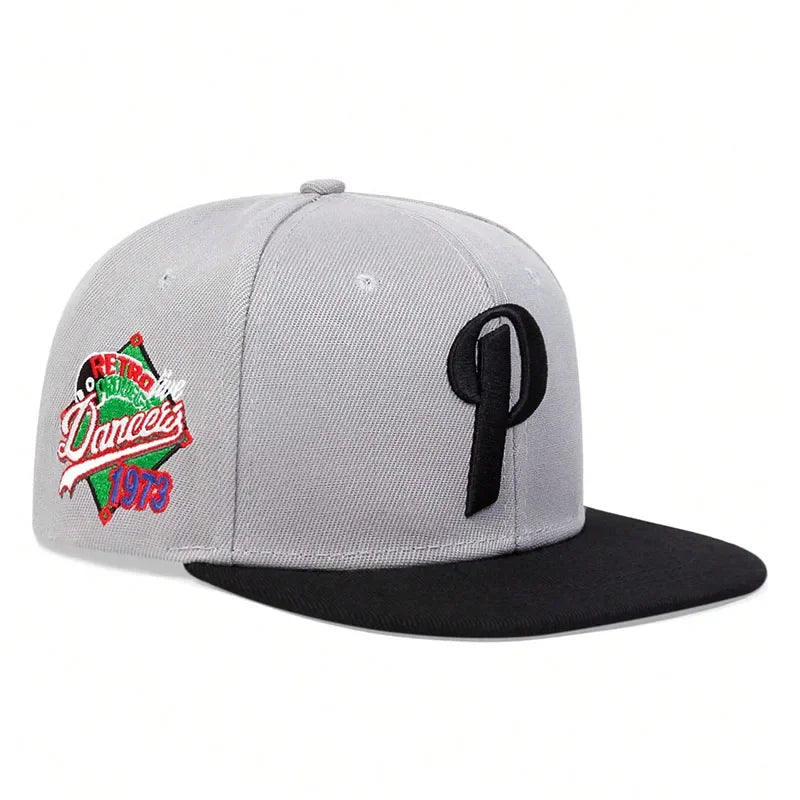 Unisex P Letter Embroidery Hip-hop Hats Spring And Autumn Outdoor Adjustable Sports Casual Baseball Caps Sunscreen Hat