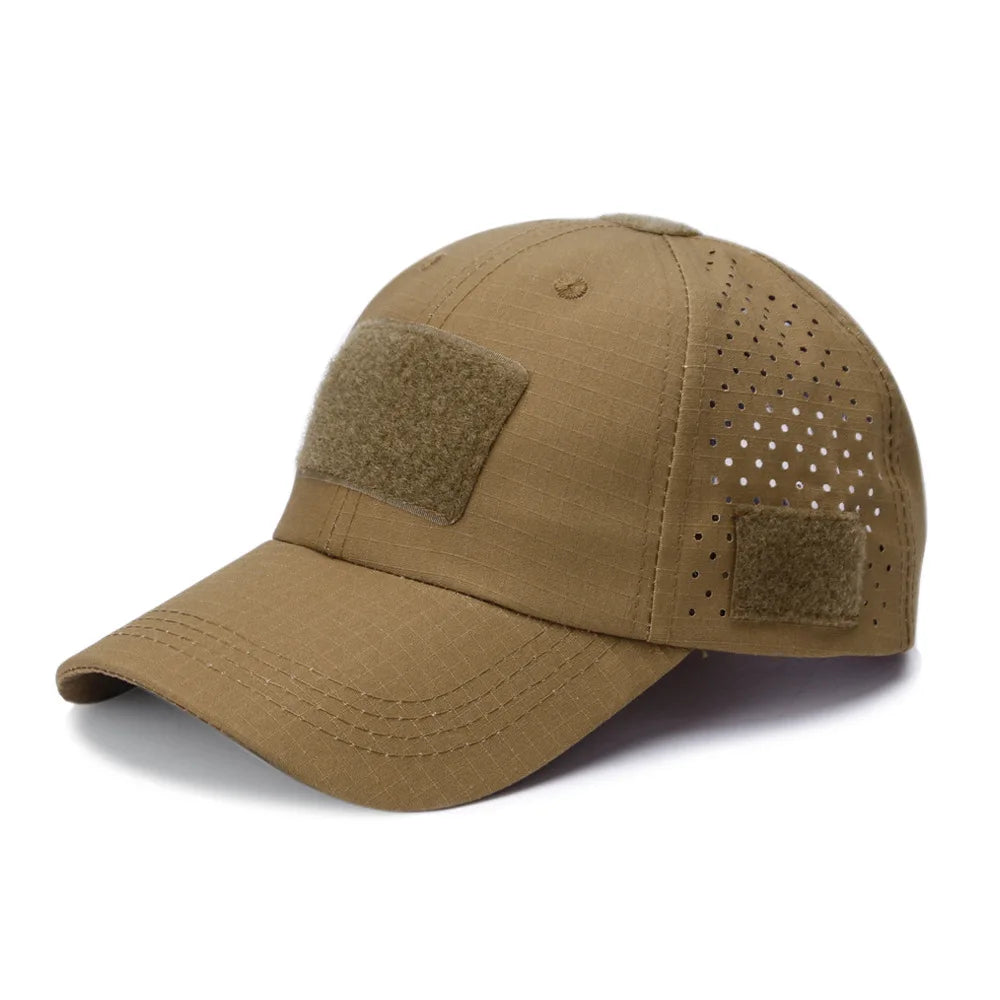 Athletic casual breathable camouflage baseball cap for men, military fan sun hat tactical hat military training hat bucket hat