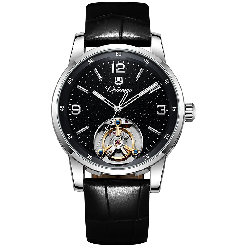 Montre Tourbillon Homme Mode Sport Automatique Mécanique Étanche Montre-bracelet de luxe de marque haut de gamme