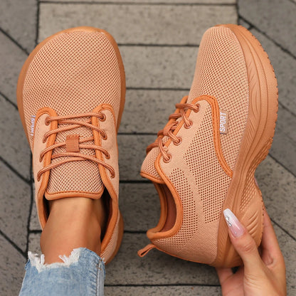 Platform Women Running Shoes Breathable Comfortable Outdoor Camping Running Shoes Minimalist Wide Last Soft Sole Tennis Sneakers