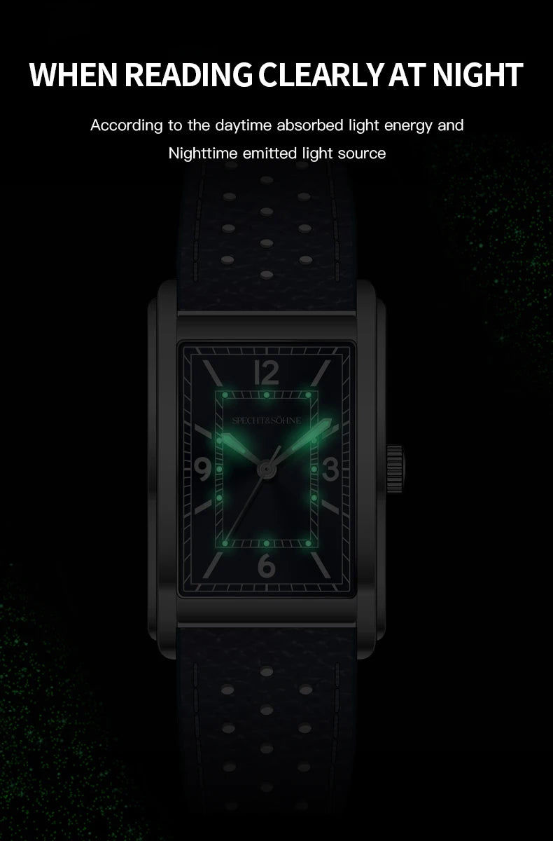 New Specht & Söhne Fashion Couple Watches VH31 Quartz Watches Casual Retro Clocks Sapphire Crystal Leather Strap Wristwatch