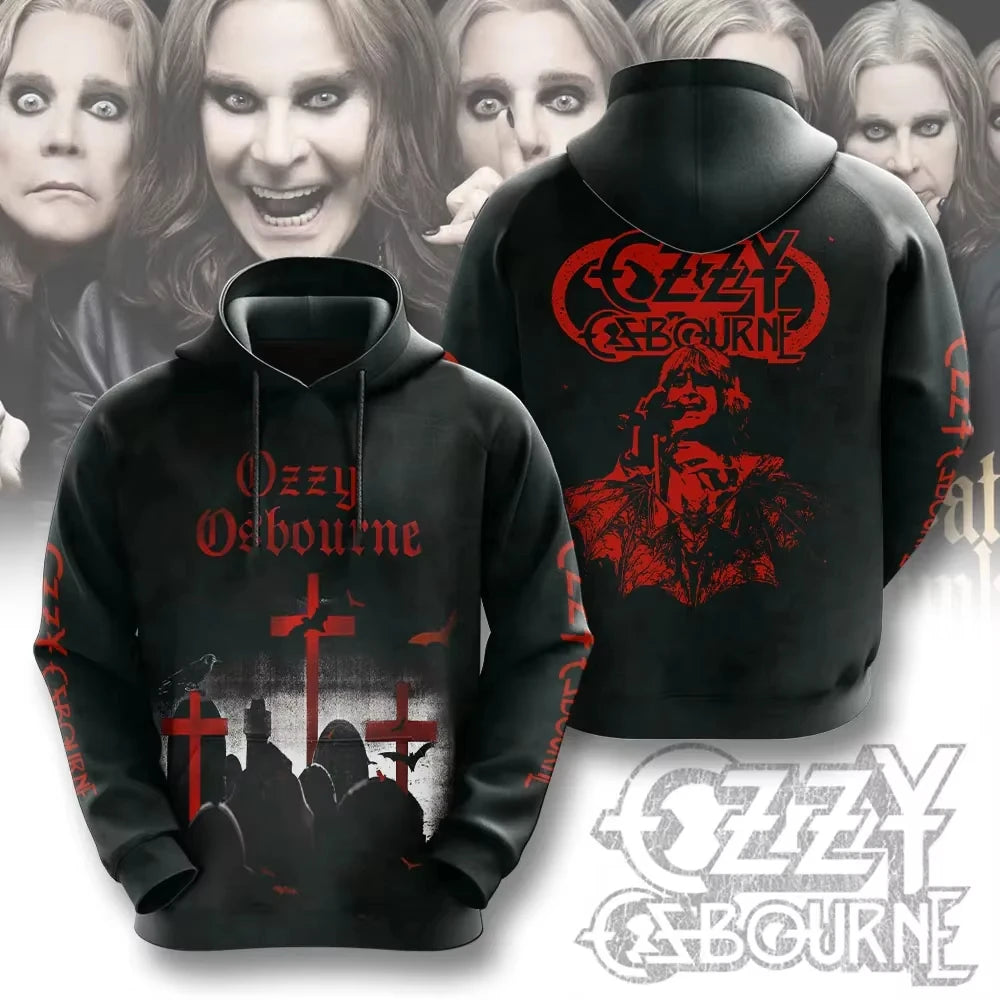 Men's Hoodie New Rock Ozzy Osbourne Band 3d Print Hoodies Men Women Fashion Street Hoodie Sweatshirt Women Coat Hip Hop Sudadera