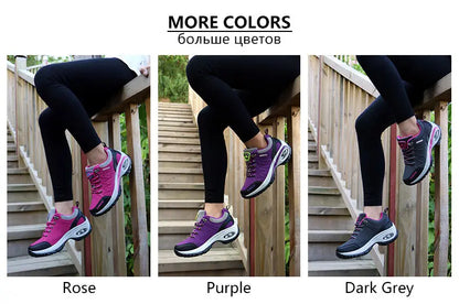 Scarpe sportive da donna, sneakers con plateau, scarpe alla moda per attività all’aperto e escursionismo, scarpe casual antiscivolo, scarpe da corsa basse, calzature da donna