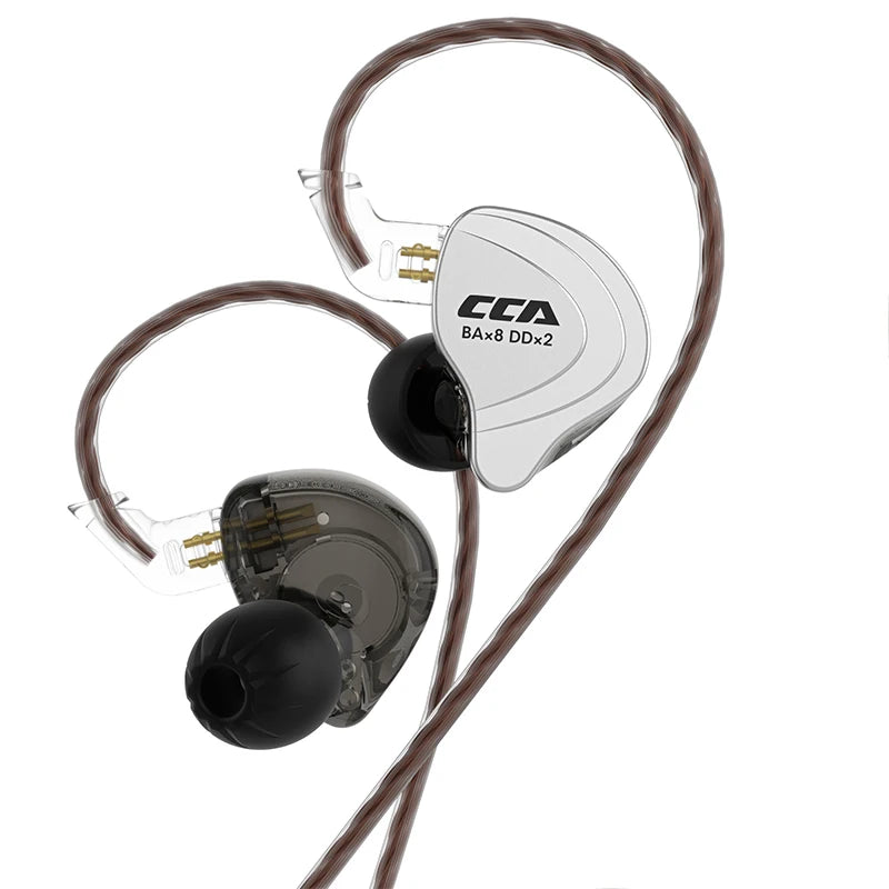 Casque audio HiFi CCA C10, technologie hybride 4BA+1DD, intra-auriculaire, musique, DJ, gamer, sport, suppression active du bruit, casque de monitoring