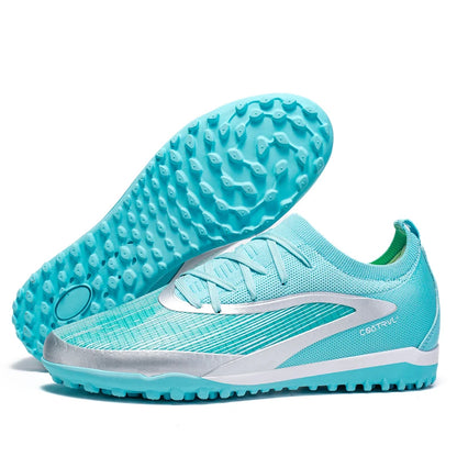 New Men's Soccer Shoes Professional Society Turf Training Football Field Boots Non-Slip TF/FG Indoor Football Shoes Sizes 32-45