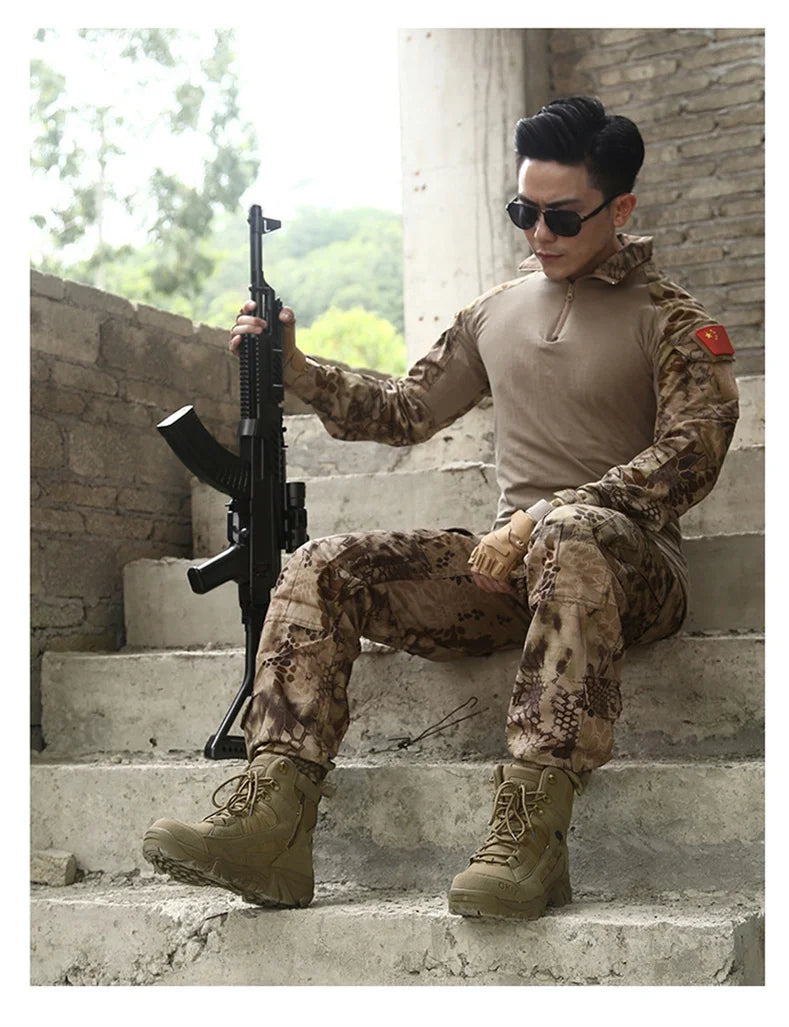 Men Tactical Boots Boots Men Desert Waterproof Work Safety Shoes Hiking Shoes Ankle Men Outdoor Boots