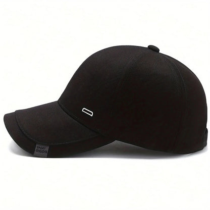 Unisex Square Silver Buckle Label Baseball Caps Spring Autumn Outdoor Adjustable Casual Hats Sunscreen Hat