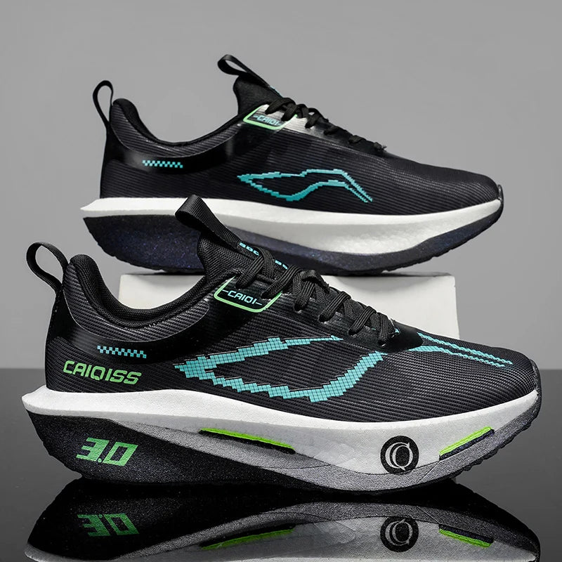 Buty do biegania z karbonową płytką do maratonu, męskie, sportowe, specjalistyczne, oddychające, lekkie, damskie, wygodne sneakersy sportowe outdoorowe