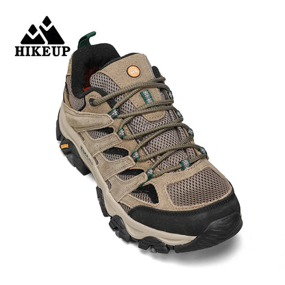 HIKEUP: Zapatillas de senderismo para hombre, de diseño, para escalada y trekking, de cuero, para deportes al aire libre, trabajo y carrera.