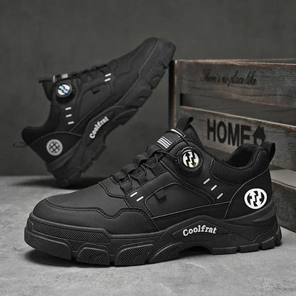 Nouvelles chaussures basses pour hommes, à boucle rotative, sportives, décontractées, tendance, d'extérieur, imperméables, chaussures de travail, semelle EVA, caoutchouc, Zapatillas Hombre