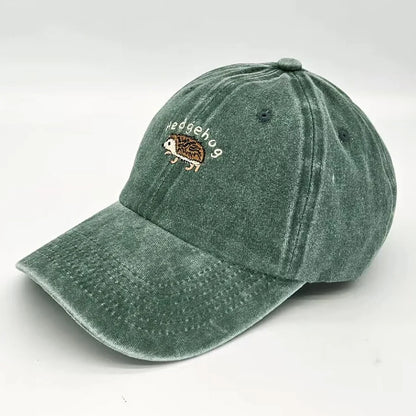 Mini Hedgehog Embroidery cotton Baseball caps for Men Women Washed vintage Hat Sports Fishing trucker Summer Autumn Peaked cap