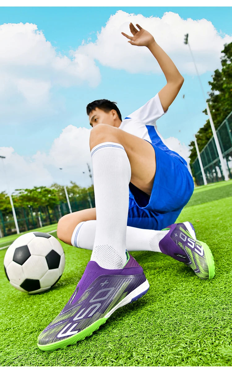 Herren-Fußballschuhe, Rasenstollen, Futsal, bequeme Kunstrasen-Fußballschuhe, Sport, ultraleicht, FG, rutschfest, für den Innenbereich, Erwachsene, rutschfest