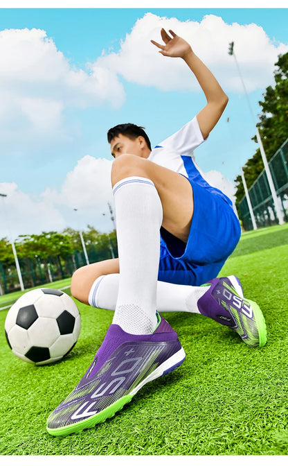 Herren-Fußballschuhe, Rasenstollen, Futsal, bequeme Kunstrasen-Fußballschuhe, Sport, ultraleicht, FG, rutschfest, für den Innenbereich, Erwachsene, rutschfest