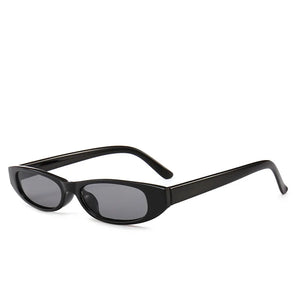 Popular Small Narrow Cat Eye Sunglasses Women Men's Luxury Brand Black Red Sun Glasses Retro Tiny Rectangle Candy Shades