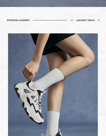 Xtep Casual Shoes Spring And Summer Lightweight Sports Shoes Thick Sole Fashionable Street Style Sneakers 875319320004