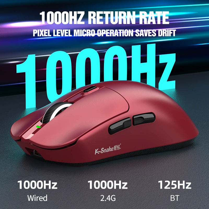 K-Snake X11 Bluetooth wireless mouse three-mode e-sports PAW3311 laptop desktop office game RGB magnetic charging