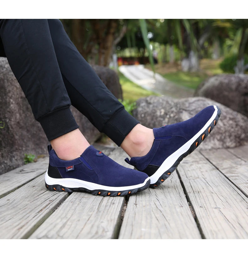 Sapatos desportivos casuais para homem, para caminhadas ao ar livre, acampamento, corrida leve e jogging, mocassins antiderrapantes, sapatos de caminhada, tamanhos grandes 38-50