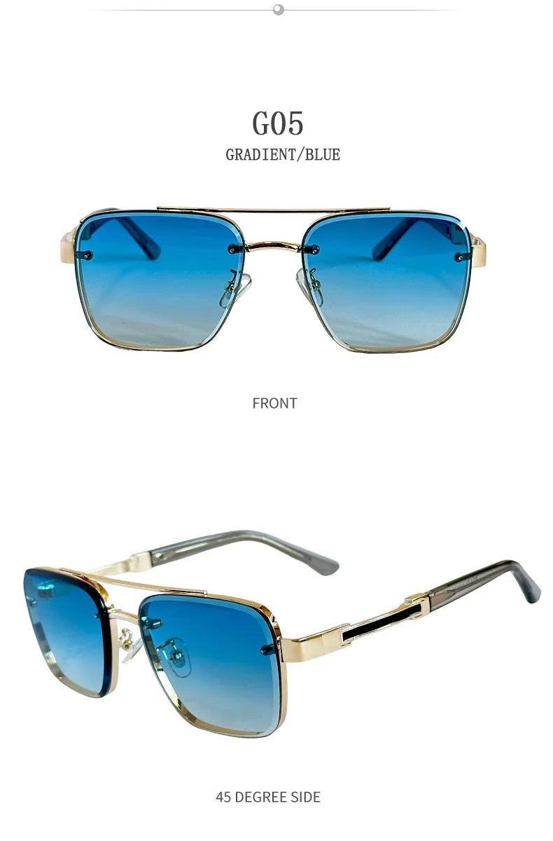 2025 Square Sunglass Men Luxury Vintage Sunglasses Women Trendy Retro Fashion Glasses Gafas De Sol Hombre Lunette Soleil Femme