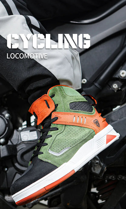 Motorradstiefel Neu Herren Damen Motorrad-Fahrschuhe Atmungsaktive Biker-Stiefel Motorboote Motorradschuhe Bota
