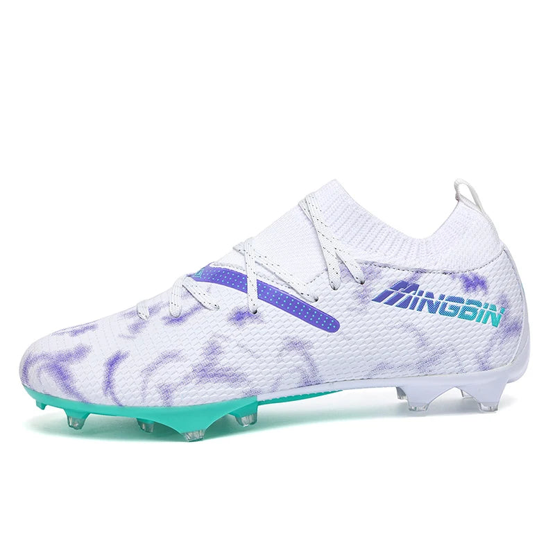 Men's Turf Soccer Shoes Cleats Professional Football Boots Breathable Mesh Youth Soccer Anti-Skid Male Sneakers Society Chuteira