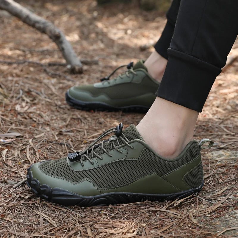 Męskie buty turystyczne typu „barefoot” – oddychające buty sportowe do aktywności na świeżym powietrzu, buty wspinaczkowe, buty trekkingowe, antypoślizgowe, wygodne, męskie buty codzienne do biegania