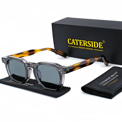 CATERSIDE New Fashion Punk Men Sunglasses Frame Square Personalized Design Sun Glasses Women Travel Party Business Festival Gift
