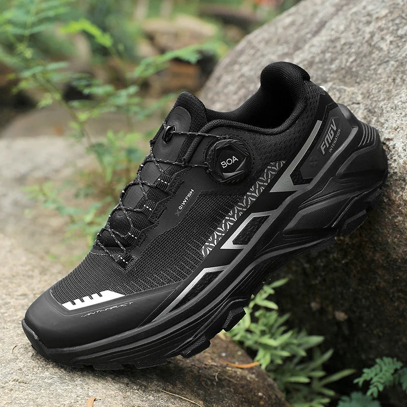 Chaussures de randonnée élégantes pour homme : baskets de trekking résistantes avec doublure moelleuse et chaude pour l'hiver – Chaussures pour homme