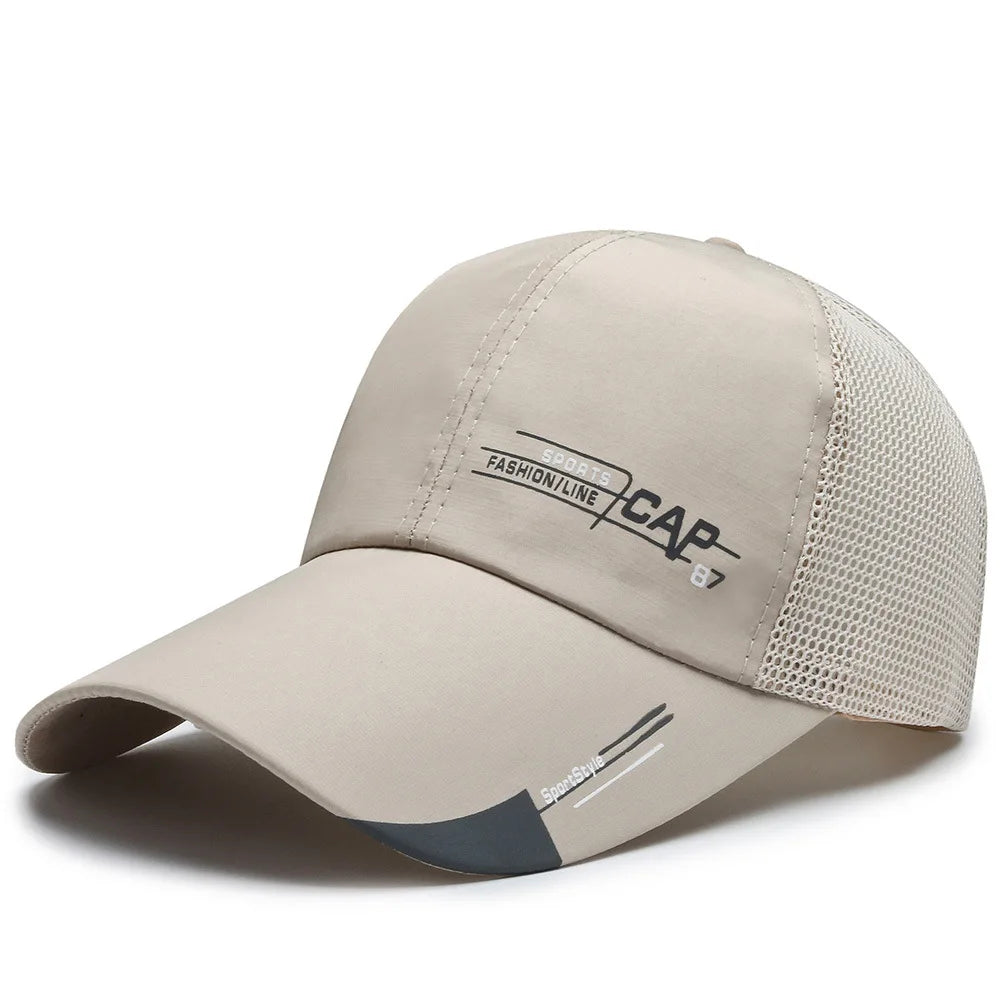 Mens Summer Quick Dried Korean Casual Breathable Mesh Fisherman Hat
