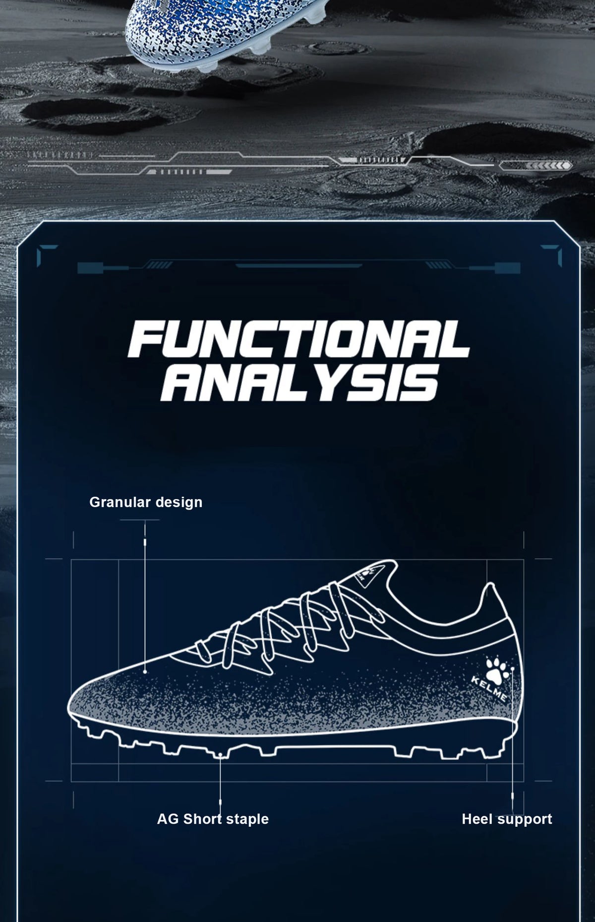 KELME Football Shoes Men's MG Adult Game Short Nails Professional Grass Non-Slip Shock Absorption Training Shoes  ZX80121057