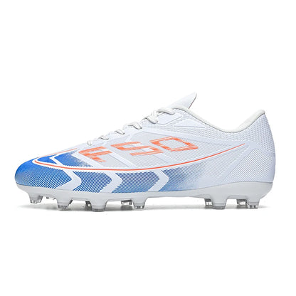 Chaussures de football pour jeunes, crampons pour terrain dur, fermeture à lacets, chaussures de football pour enfants, garçons et filles, chaussures d'entraînement pour activités de plein air.