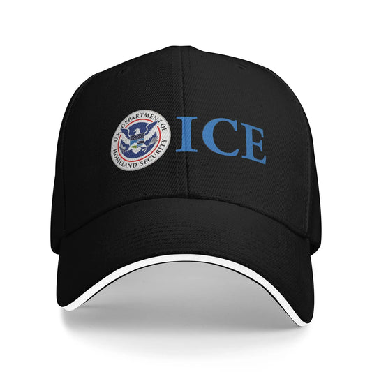 Immigration and Customs Enforcement  ICE  Casual Baseball Cap  Hiking Fishing Trucker Hat Summer Men Fashion Baseball Caps