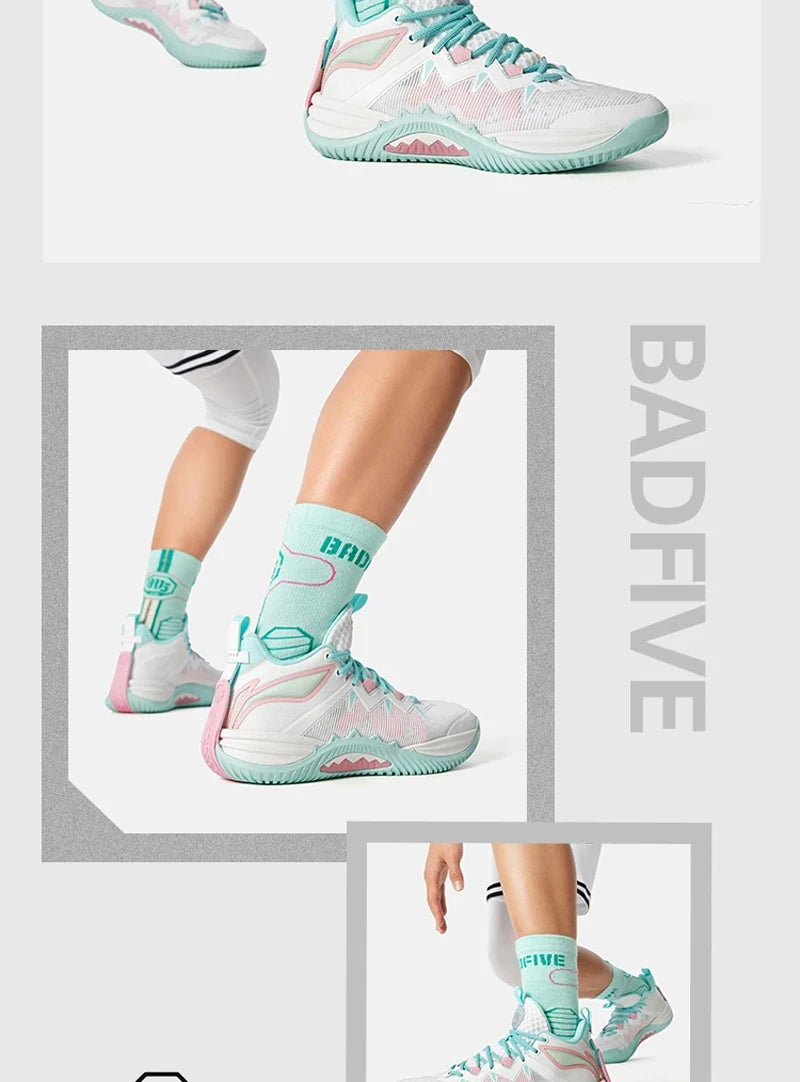 Pánske outdoorové basketbalové topánky Li-Ning BADFIVE STORM s tlmením BOOM a technológiou TUFF OS – športové tenisky LiNing ABFV017