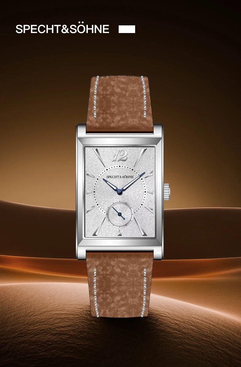 Orologio da uomo in acciaio inossidabile. Forma della cassa: rettangolare