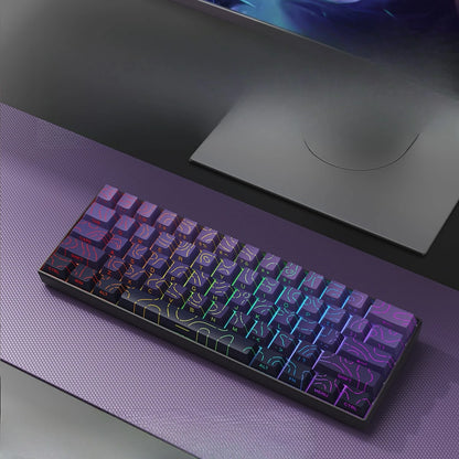 Wireless Gaming Mechanical Keyboard Bluetooth 60 Percent RGB White Triple Mode Portable Keyboards