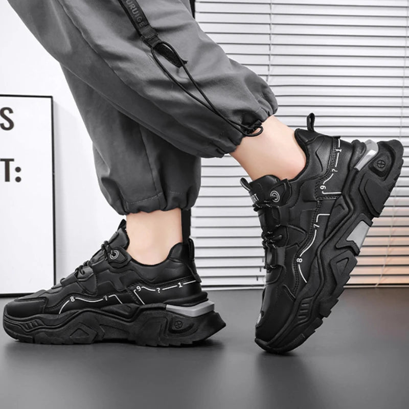 Chaussures de sport décontractées à semelles épaisses pour hommes, baskets polyvalentes quatre saisons pour étudiants en plein air, confortables, nouvelle collection