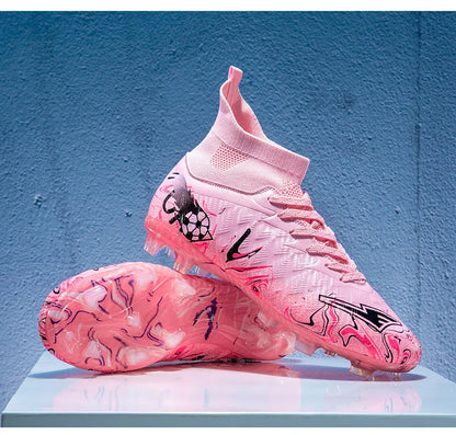 1 paire de chaussures de football pour adultes avec crampons TF, pour les étudiants, durables, antidérapantes, pour l'entraînement sur gazon et les matchs de football