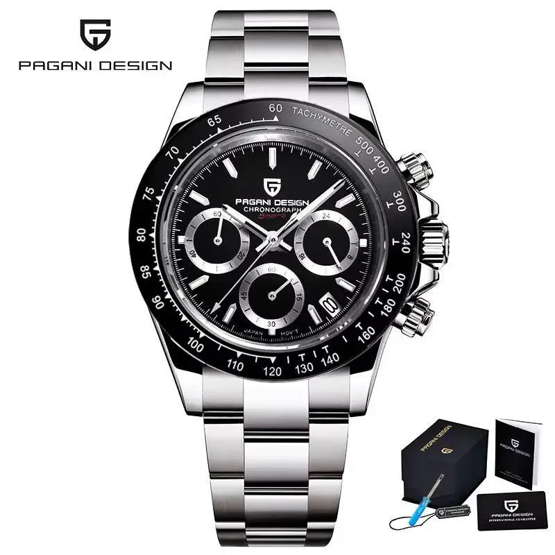 2026 New PAGANI DESIGN Brand Luxury Quartz Watch Sapphire Waterproof Luminous Men watch Japan VK63 Movt All Steel Chronograph