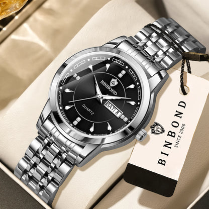 Montres à quartz de luxe originales BINBOND pour femme – Modèle étanche et lumineux – Idée cadeau (coffret inclus)