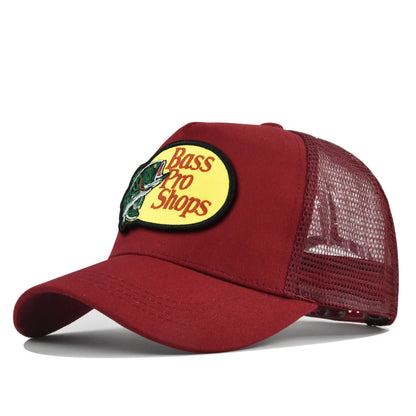 bass football baseball caps Men and women outdoor casual hip-hop Summer sunshade breathable mesh cap