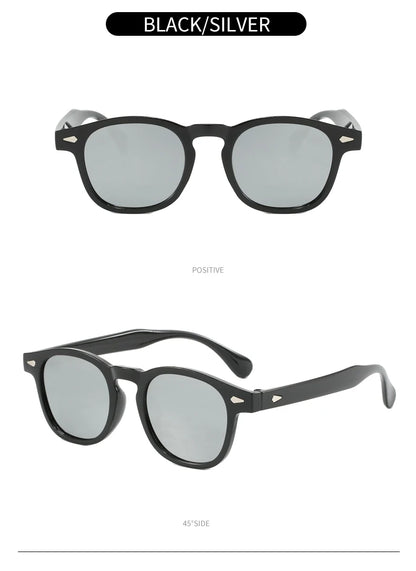 Vintage Oval Classic 4 Small Ding Stylish Decorative Sunglasses for Men and Women