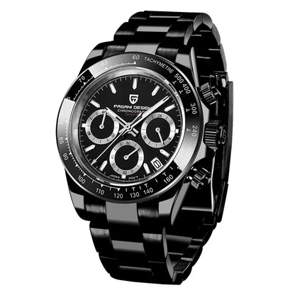 Montre-bracelet pour homme PAGANI DESIGN – Chronographe de luxe, mouvement à quartz MIYOTA VK63, verre saphir, étanche, style sportif